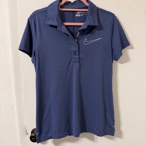 Nike Golf Women's Blue Polo Shirt Size Large